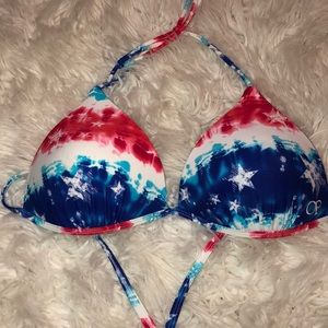 Red white and blue bikini top